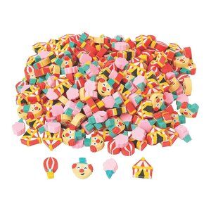 Bulk 300 Pc. Mini Circus Carnival Erasers